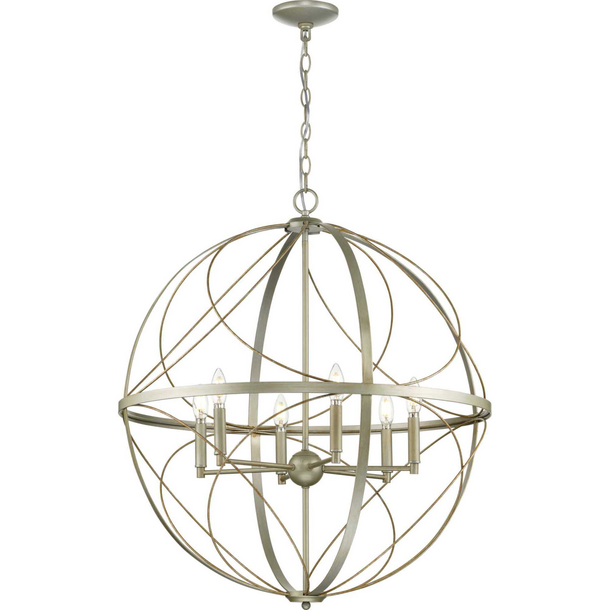 Brandywine 6 Light Silver Ridge Pendant Ceiling Light