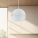 Lucas 1 Light 15.75 inch White Pendant Ceiling Light