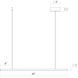 Fino LED 36 inch Polished Chrome Linear Pendant Ceiling Light in 3500K
