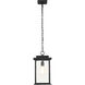 Sullivan 9 inch Matte Black Outdoor Hanging Lantern