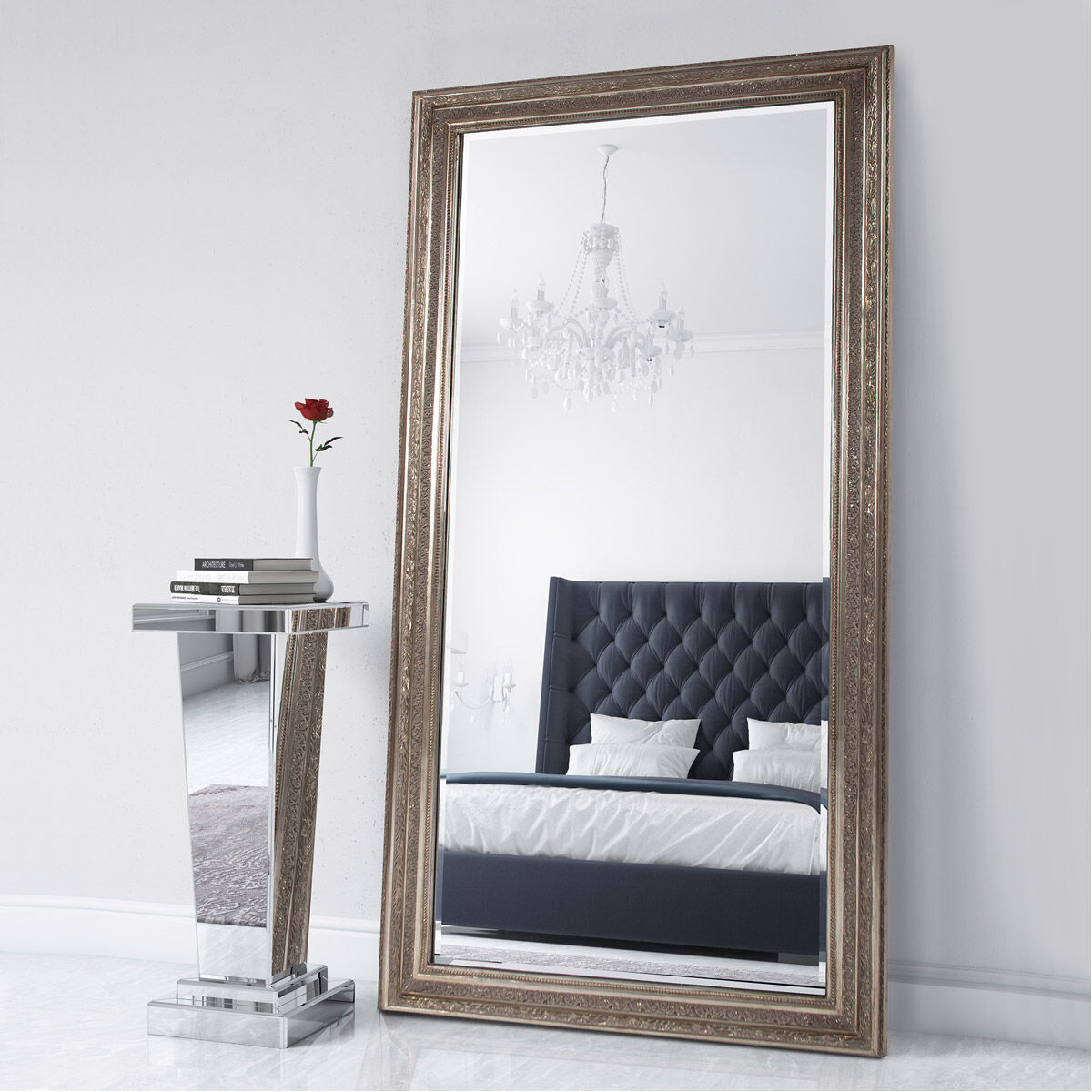 Nancy 78 X 40 inch Champagne Silver Wall Mirror