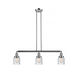 Franklin Restoration Small Bell 3 Light 38 inch Polished Nickel Island Light Ceiling Light in Seedy Glass, Franklin Restoration