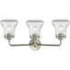Nouveau Bellmont LED 24 inch Brushed Satin Nickel Bath Vanity Light Wall Light in Clear Glass, Nouveau
