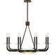 Salford LED 34 inch Mediterranean Bronze Chandelier Ceiling Light
