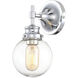 Industrial 1 Light 5.13 inch Chrome Wall Sconce Wall Light