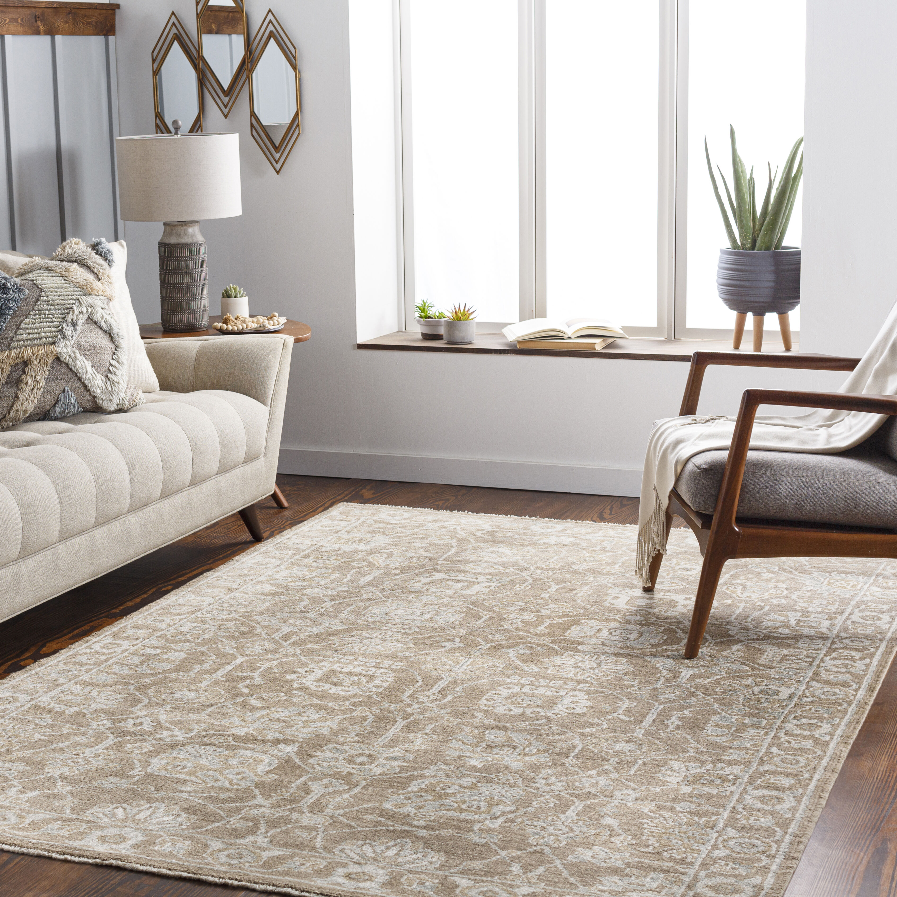 Royal 108 X 72 inch Taupe Rug in 6 X 9, Rectangle