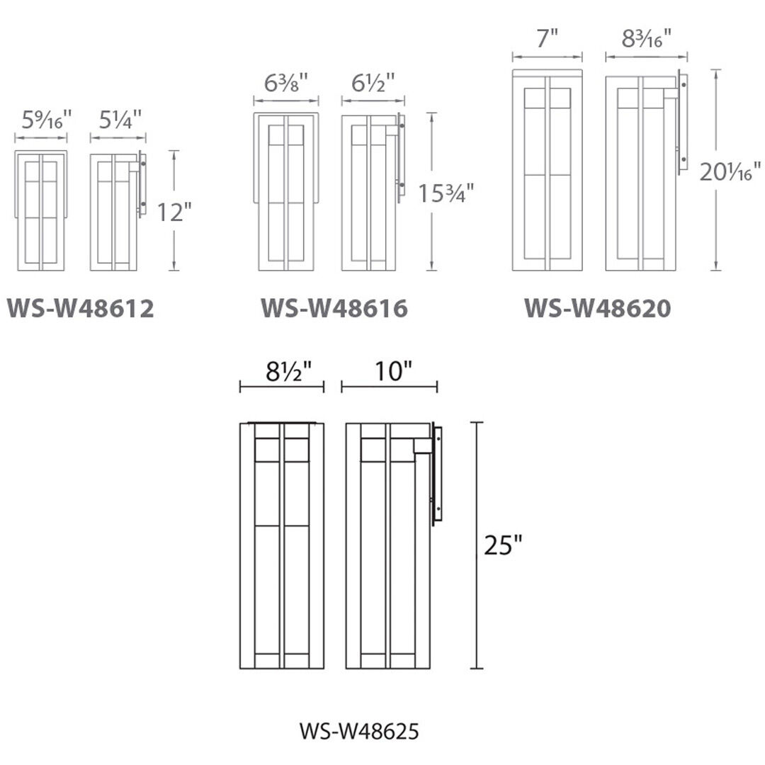 Chamber LED 25 inch Bronze Outdoor Wall Light, dweLED