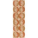 Banshee 96 X 30 inch Burnt Orange, Camel Rug