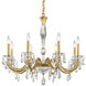 Signature Napoli 8 Light 32.6 inch Heirloom Gold Chandelier Ceiling Light, Schonbek Signature