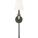 Claudelle Wall Sconce Wall Light in Matte Black and Modern Gold