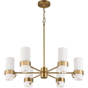 Sojourn 6 Light 28 inch Brushed Brass Chandelier Ceiling Light