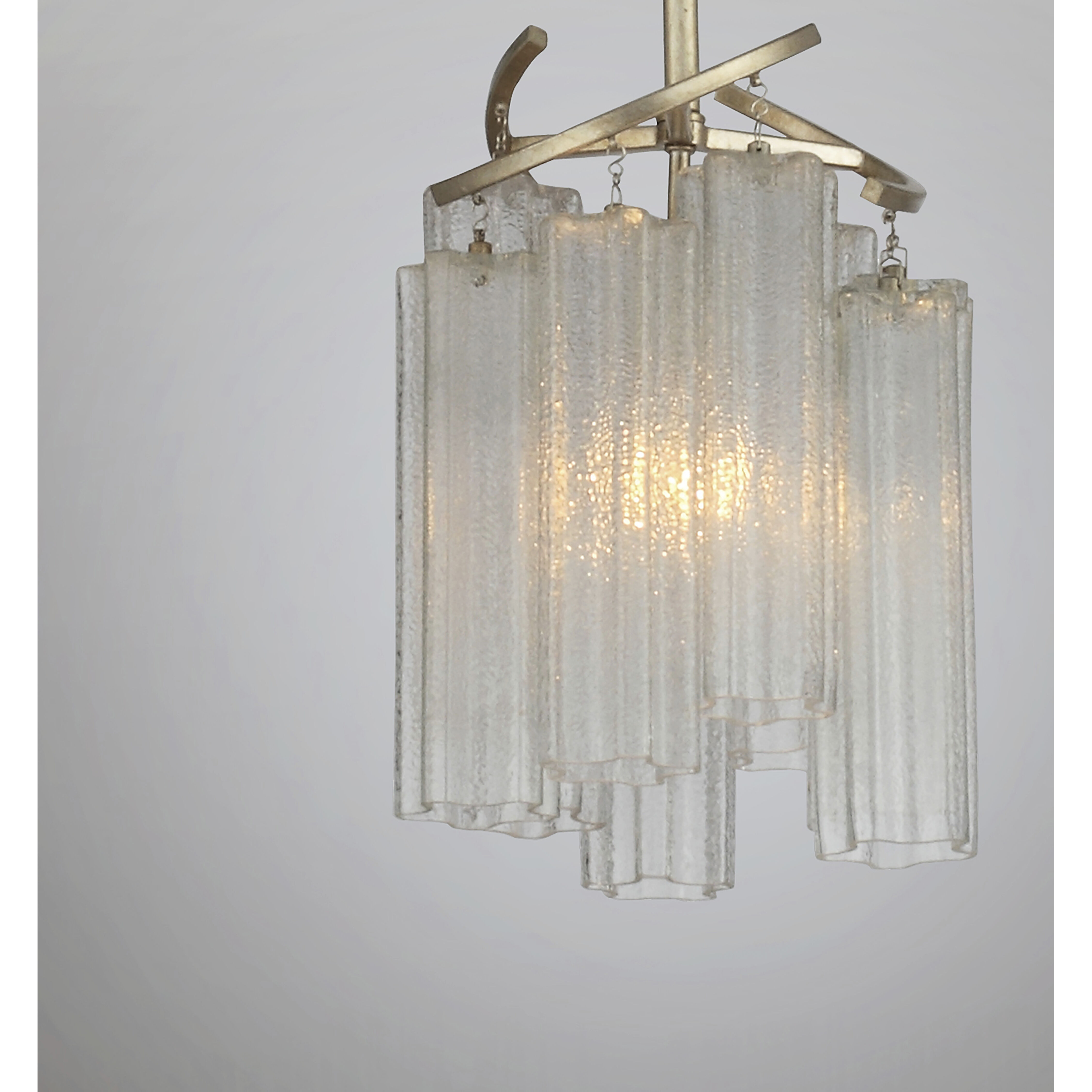 Victoria 1 Light 11 inch Golden Silver Single Pendant Ceiling Light