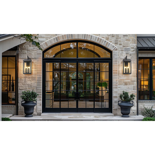 Hartwell 5 Light 28.5 inch Sand Black Outdoor Wall Light