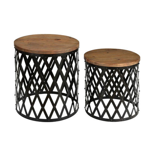 Bengal Manor 25 X 24 inch Wood Tones Side Tables, Set of 2