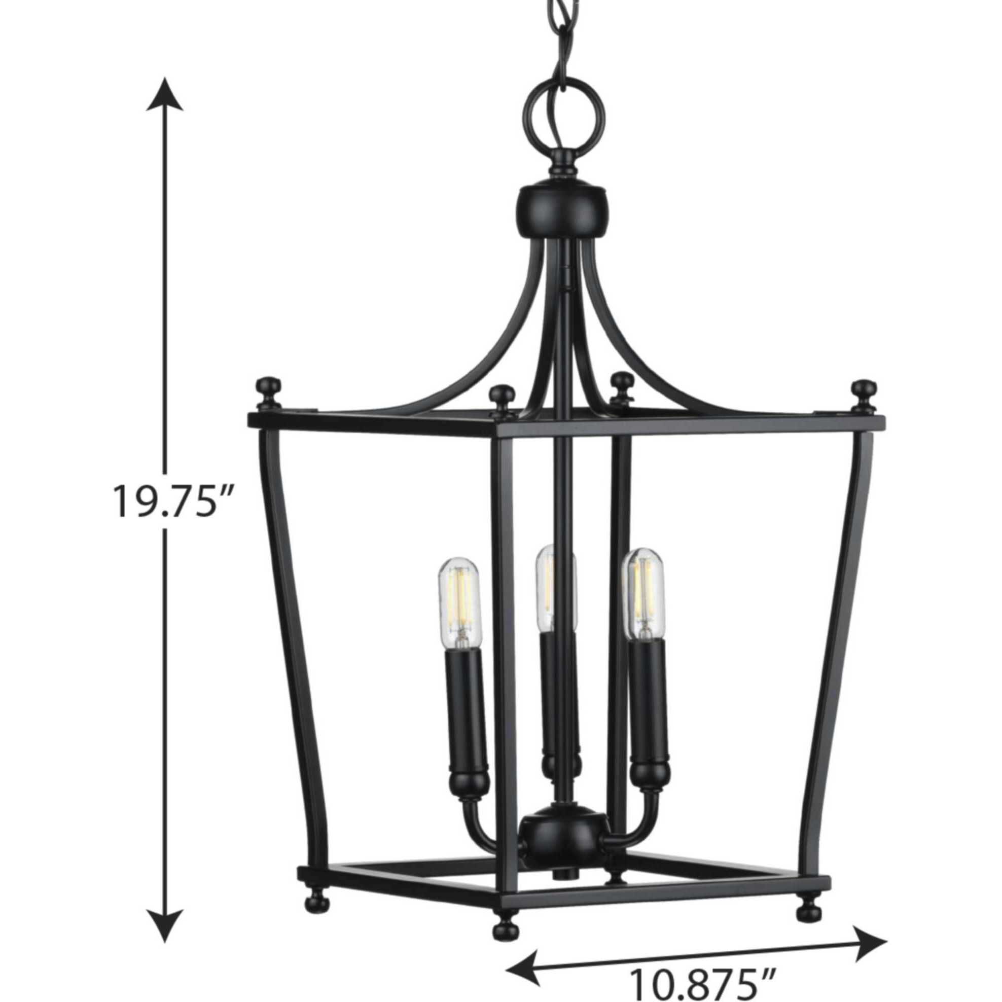 Parkhurst 3 Light 11 inch Matte Black Foyer Pendant Ceiling Light