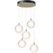 Fritz 5 Light 15.4 inch Modern Brass Pendant Ceiling Light
