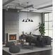 Trimble 4 Light 54.12 inch Matte Black Chandelier Ceiling Light, Design Series