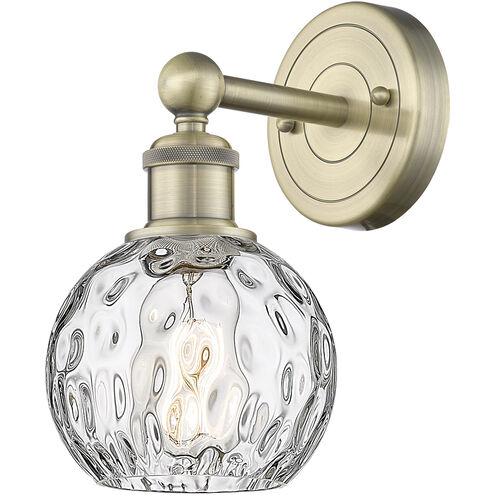 Athens Water Glass Sconce Wall Light in Antique Brass
