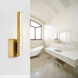 Stagger LED 4.3 inch Brass Wall Light