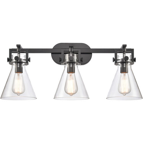 Newton Cone 3 Light 27 inch Polished Nickel Bath Vanity Light Wall Light