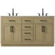 Alden 60 X 35 inch Honey Brown Bathroom Vanity Cabinet