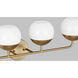 Alvin 4 Light 33.38 inch Satin Brass Bath Vanity Wall Light