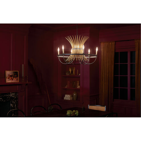 Homestead Baile 6 Light 29 inch Black Chandelier Ceiling Light, Baile