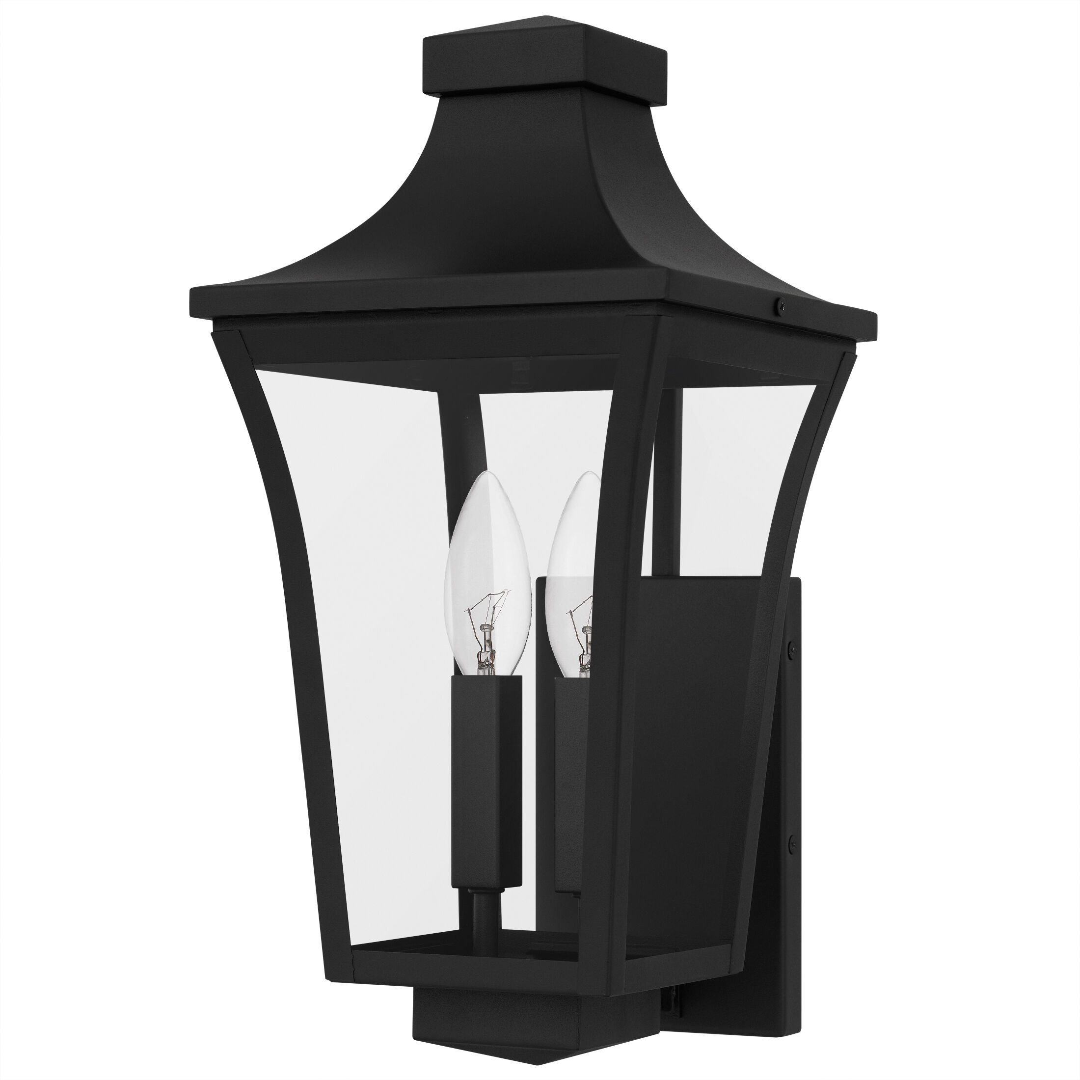 Quentin 2 Light 16.25 inch Earth Black Outdoor Wall Lantern, Medium