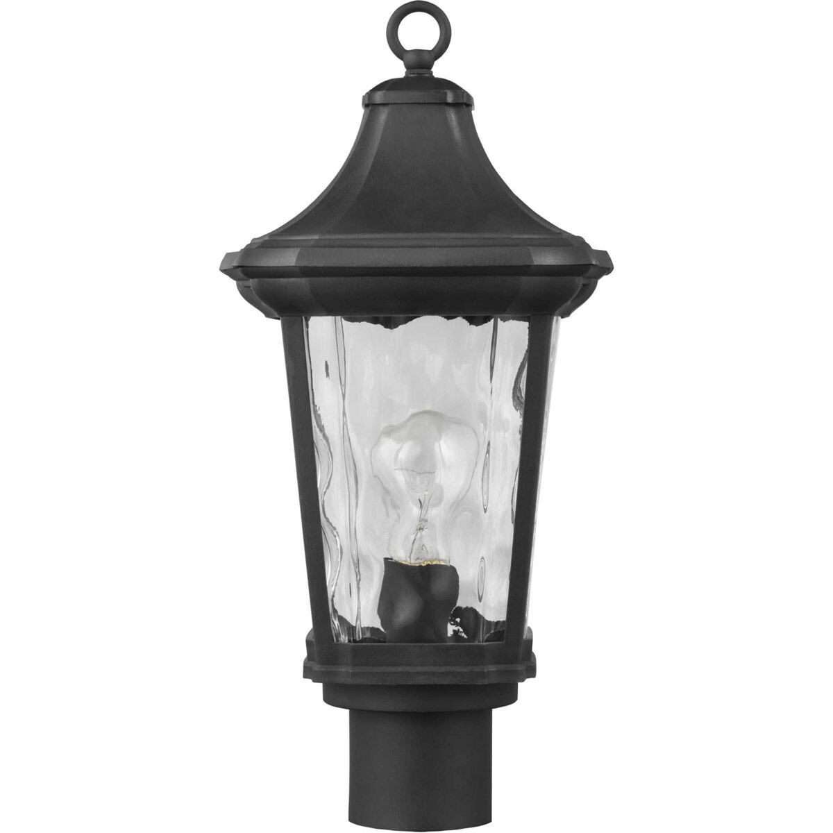 Marquette 1 Light 19 inch Textured Black Outdoor Post Lantern, with DURASHIELD