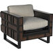 Bonfantini Hand Rubbed Black with Light Brown Occasional Chair