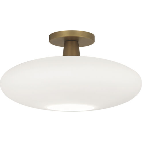 Rico Espinet Ovo 1 Light 15 inch Aged Brass Flushmount Ceiling Light