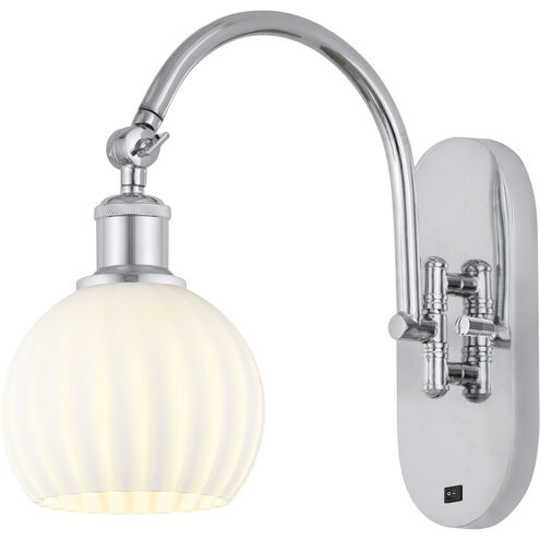 Ballston White Venetian 1 Light 6 inch Polished Chrome Sconce Wall Light
