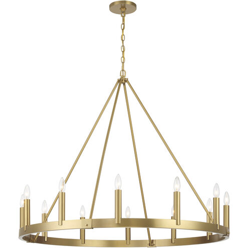 Dutton 12 Light 42.5 inch Signature Brass Chandelier Ceiling Light