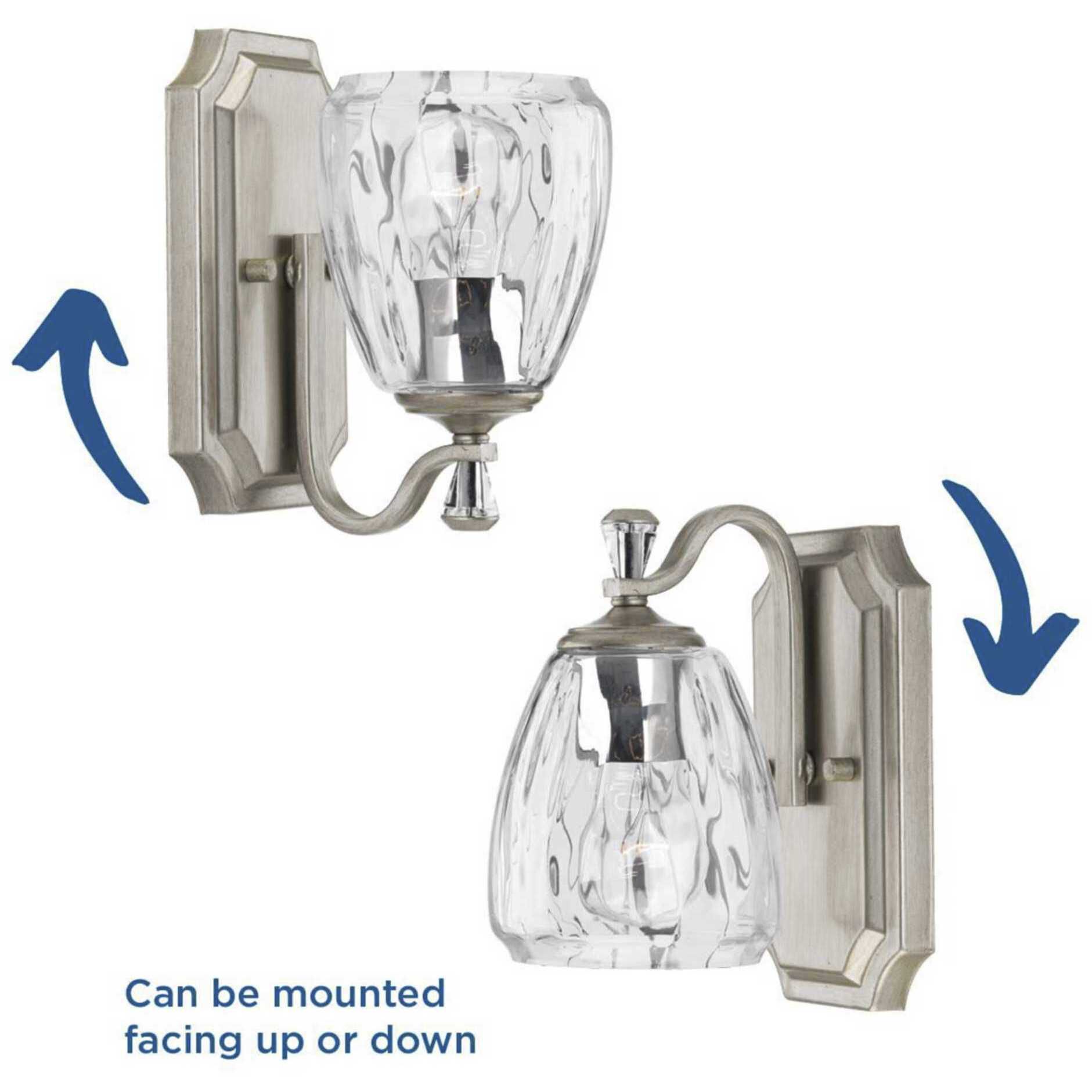 Anjoux 1 Light 5 inch Silver Ridge Bath Vanity Wall Light