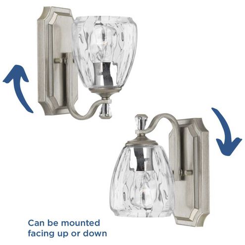 Anjoux 1 Light 5 inch Silver Ridge Bath Vanity Wall Light