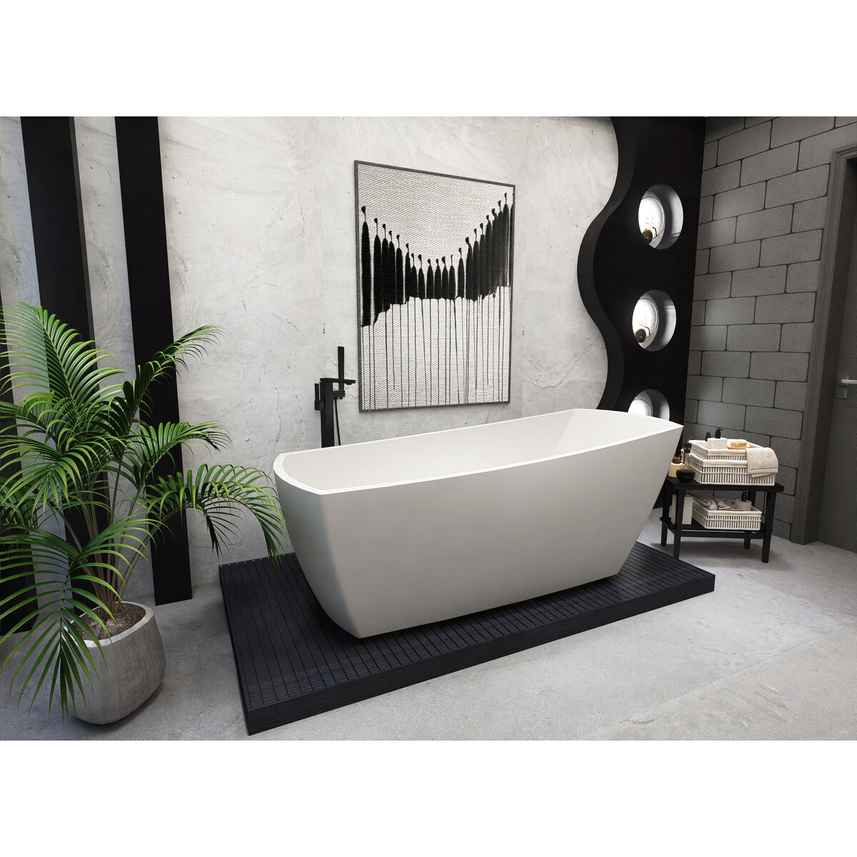 Brock Glossy White Bathtub