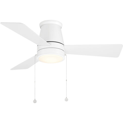 Hug 44 inch Matte White Flush Mount Ceiling Fan