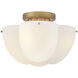 Becca 4 Light 14 inch Heritage Brass Semi-flush Mount Ceiling Light