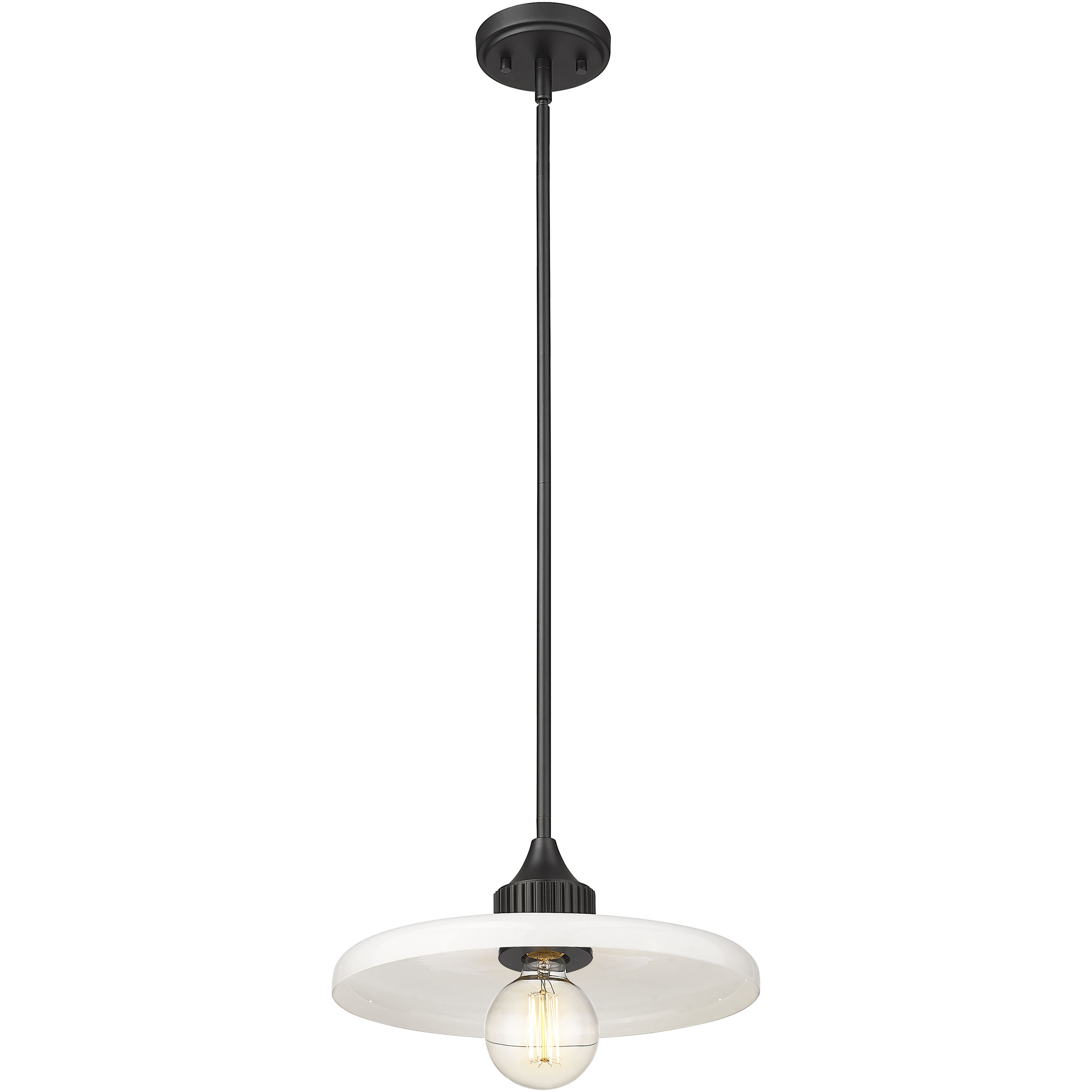 Paloma 1 Light 14 inch Matte Black Pendant Ceiling Light
