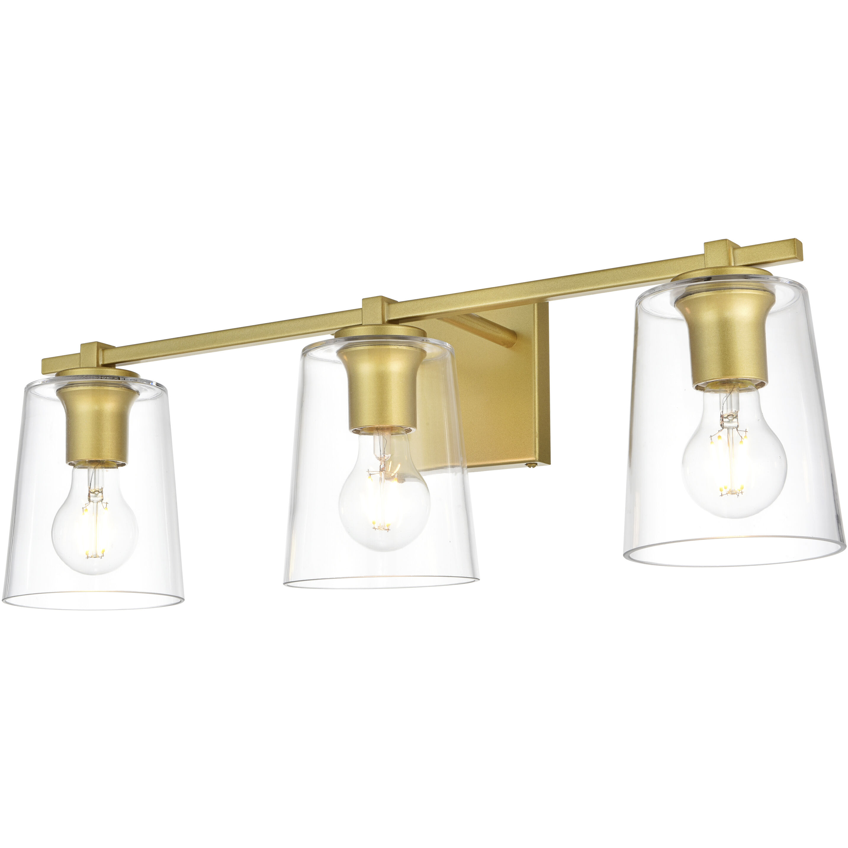 Kacey 3 Light 23 inch Brass Bath Sconce Wall Light