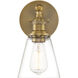 Barwell 1 Light 6 inch Oxidized Aged Brass Wall Sconce Wall Light