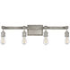 Denton 4 Light 31.75 inch Pewter with Driftwood Gray Vanity Light Wall Light