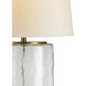 Oscar 25 inch 150 watt Clear and Brass Table Lamp Portable Light