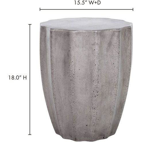 Lucius 18 inch Grey Outdoor Stool