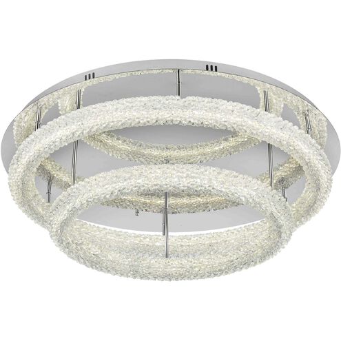 Bowen 2 Light 33.5 inch Chrome Flush Mount Ceiling Light