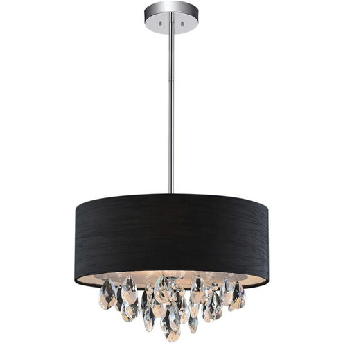 Dash 3 Light 14 inch Chrome Drum Shade Chandelier Ceiling Light