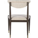 Arlan Coffee Brown/Antique Brass Side Chair