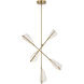 Mulberry 37 inch Brushed Gold Chandelier Ceiling Light