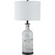 Sarris 28.5 inch 60 watt White/Grey Table Lamp Portable Light