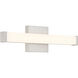 Maxx 18 inch Brushed Steel Vanity/Bath Bar Wall Light